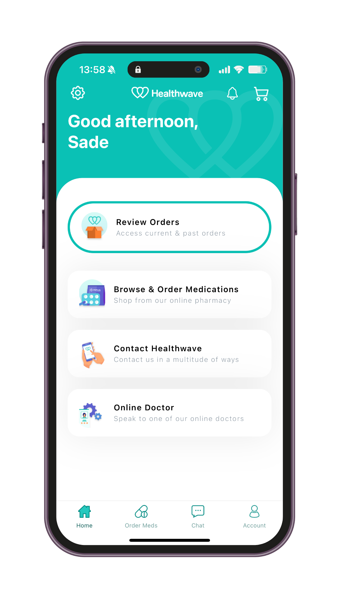 Healthwave App Interface